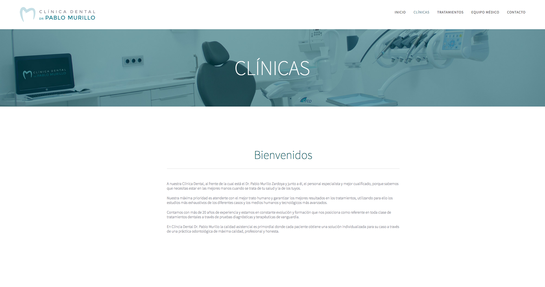 Web Clínica Dental Pablo Murillo 2